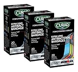 Curad Performance Series Ironman Extra Long Antibacterial Bandage, Extreme Hold Adhesive Technology,...