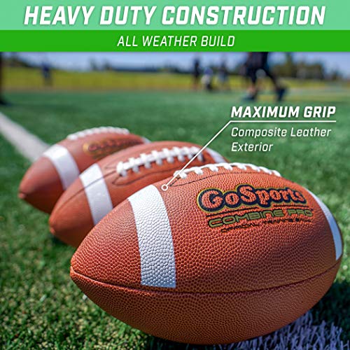 Gosports BALLS-FB-COMBINE-HS-6 Combine Football 6 Pack - Regulation Size For High School And College - Official Composite Leather Balls thumb #5