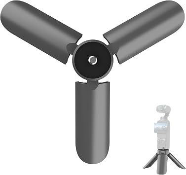 GeeRic Mini Tripod Compatible with DJI OSMO Pocket 4/3, Stable Portable Pocket Stand, Desk Small Handheld Selfie Stick with 1/4" Screw Gray