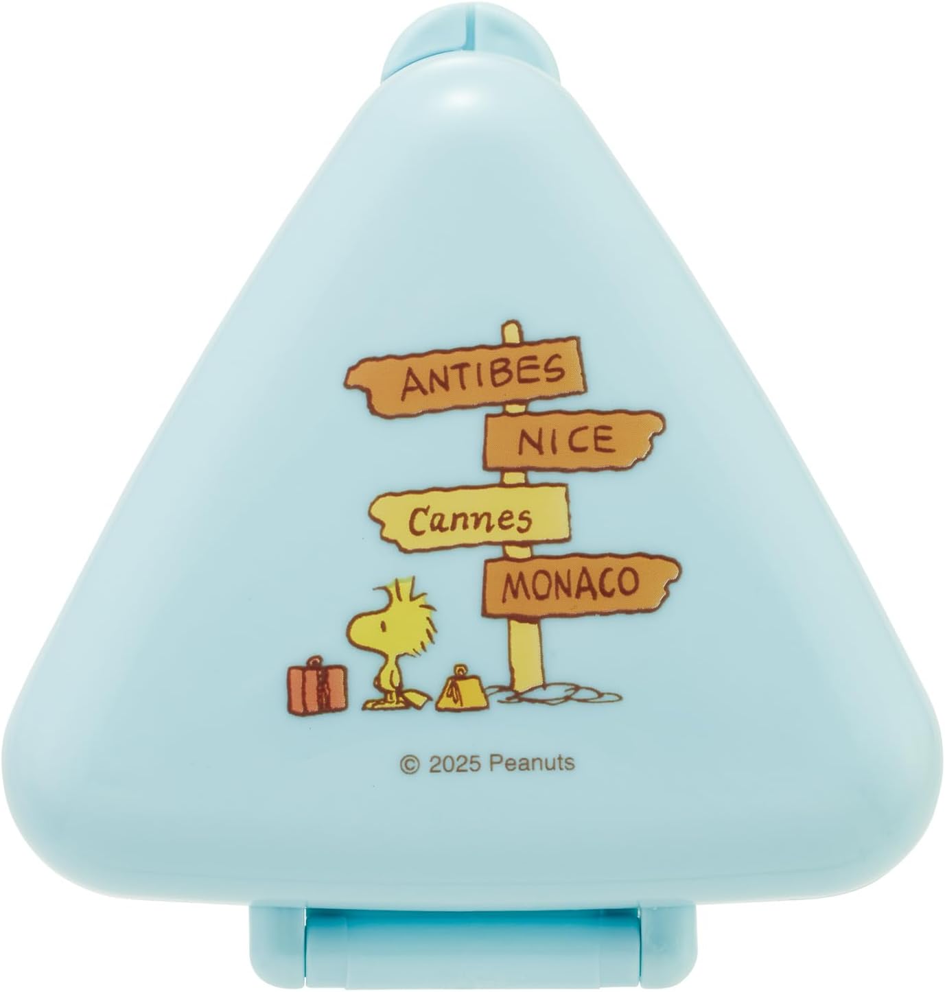 Skater ONC1P-A Snoopy Woodstock Travel Lunch Box, Rice Ball Case, Triangle, 1 Piece, Microwave Safe, Made in Japan