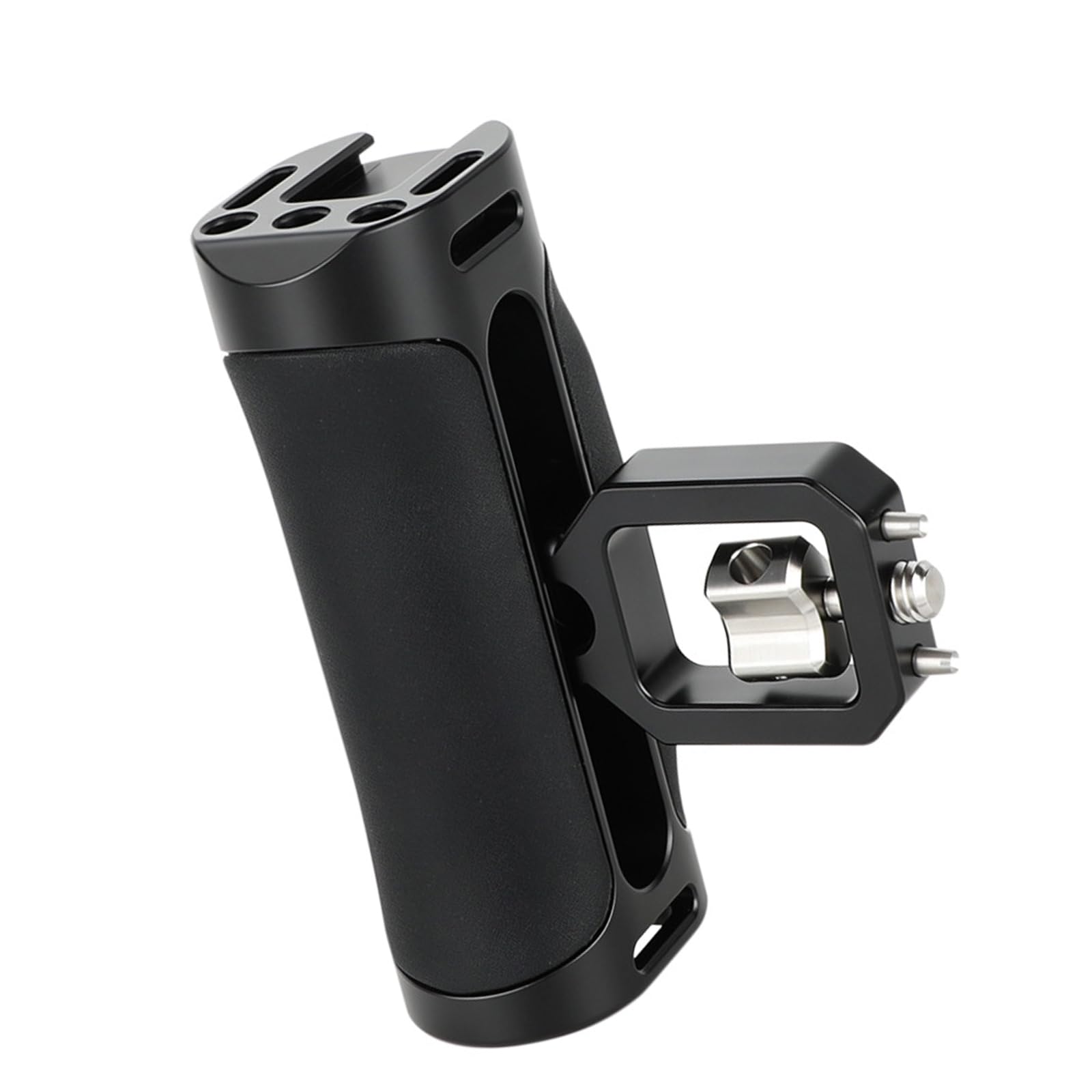 Ljmyy Aluminum Side Handle Handgrip with Cold Shoe 1/4Inch Screw Mount for DSLR Digital Camera/Monitor Cage Replacement