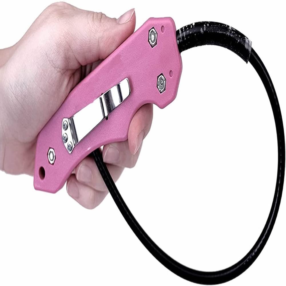 MKIU Protable Window Breaker, 2 in 1 Wire Martial Art Training Self-defense Whip for Combat Strike Personal Car Safety Tool,Pink
