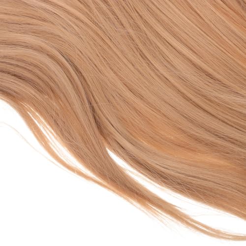 Postiche longue lisse dorée en dentelle synthétique ajustable - 3