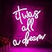 Produktbild It was All A Dream Neon Sign Light Dream Neon Lights Wall Decor for Wedding Party Letters LED Signs Club Office Hotel Pub Cafe Hochzeit Geburtstagsfeier 16,5"x 13,4" (Rosa)