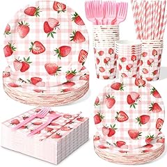 144pcs Strawberry Plates