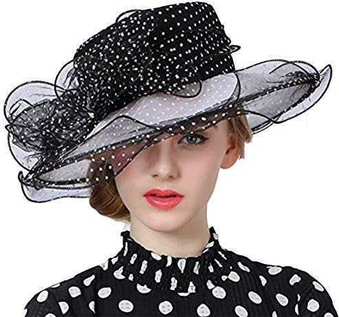 White Derby Hat Wedding Wide Brim 