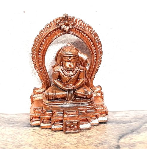 Image of Copper Idols of god Hanuman, 5.3cm, 97Grams, Hand Made Copper Idol, Pack of 1 Piece