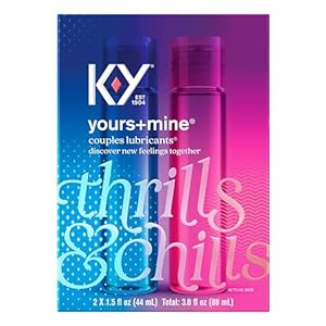 K-Y Yours + Mine Couples Personal Lube, Two Personal Lubricants, Water Based Lube for Women & Glycerin-Based Lube for Men, 2 x 1.5 FL OZ