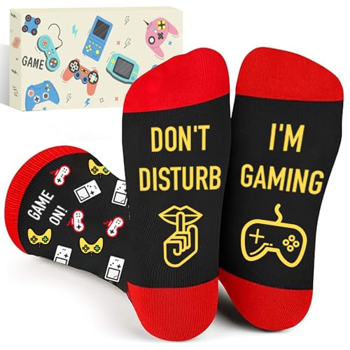 Nieuwigheidcadeaus voor mannen Grappige sokken, Gamer-kousvullers voor tienerjongens Kerstmis Kousvullers Cadeau-ideeën voor mannen Verjaardag