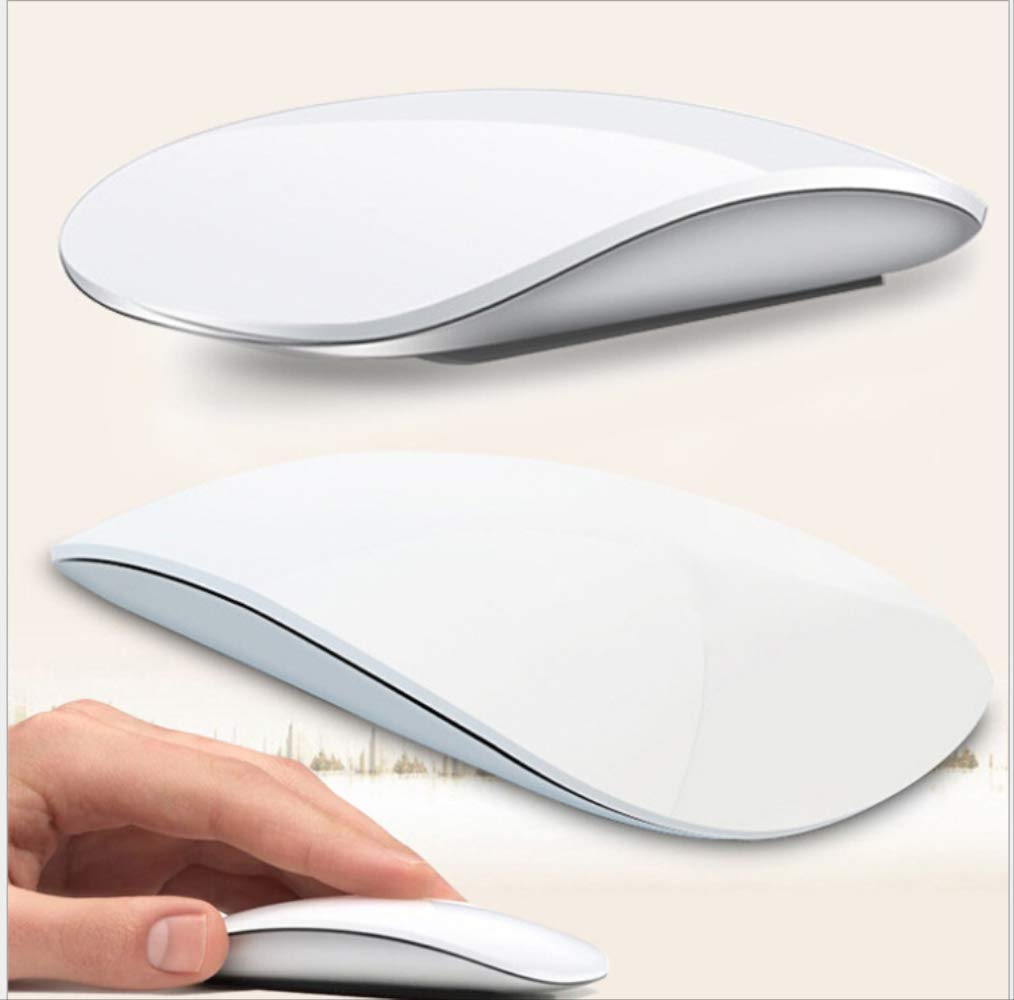 Ratón táctil inalámbrico Bluetooth y 2.4G blanco ultrafino para PC, tablet y portátil 2