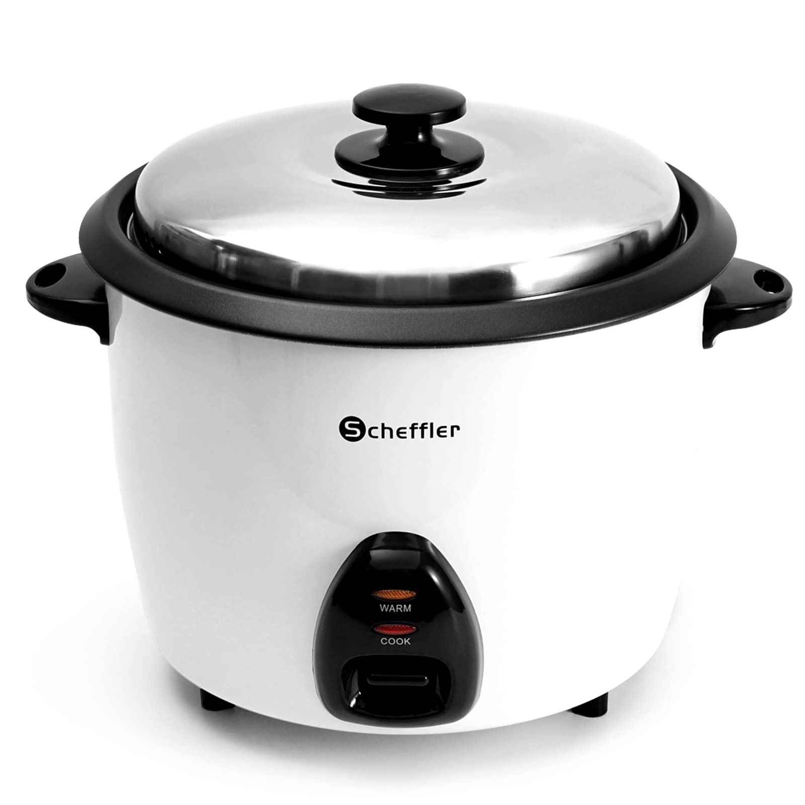 Scheffler Rice Cooker, 2.8 L Multi-Cooker, Warming Function, Non-Stick Coating, Includes Rice Spoon and Measuring Cup, Stainless Steel Cover, 1000 W (RC-280)