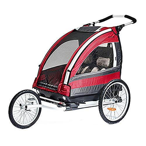 Rimorchio Bici Per Bambini - Sicuro E Spazioso, Per 2 Bambini Con Cinture Di Sicurezza - Foto 9