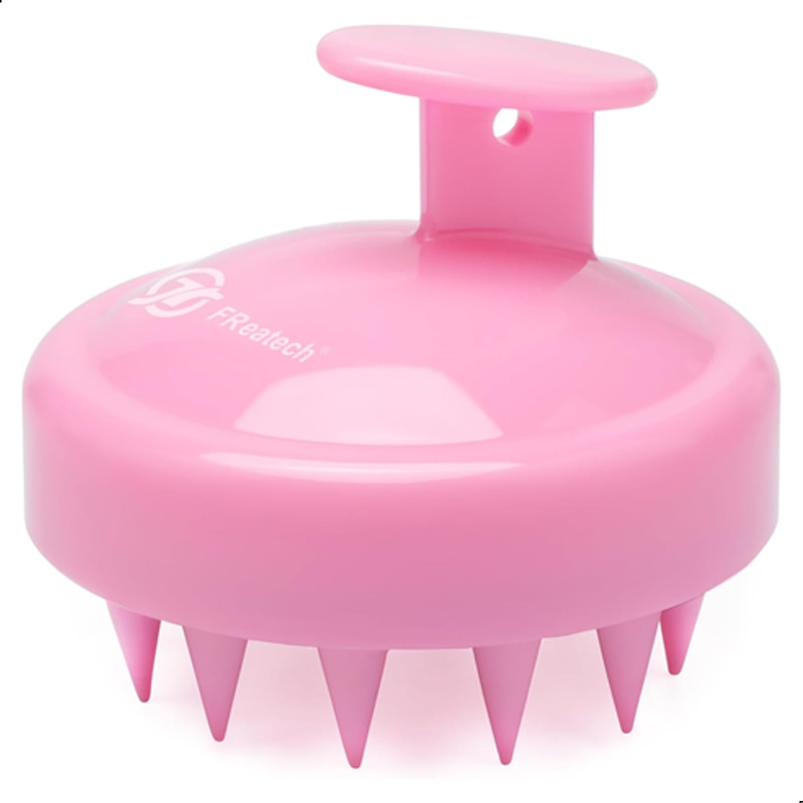 Freatech Spazzola Per Capelli In Silicone Per Shampoo E Massaggio Testa, Massaggiatore Cuoio Capelluto [Bagnato E Secco], Pulizia Profonda E Esfoliazione Delicata, Stimola La Crescita Capelli, Rosa-image