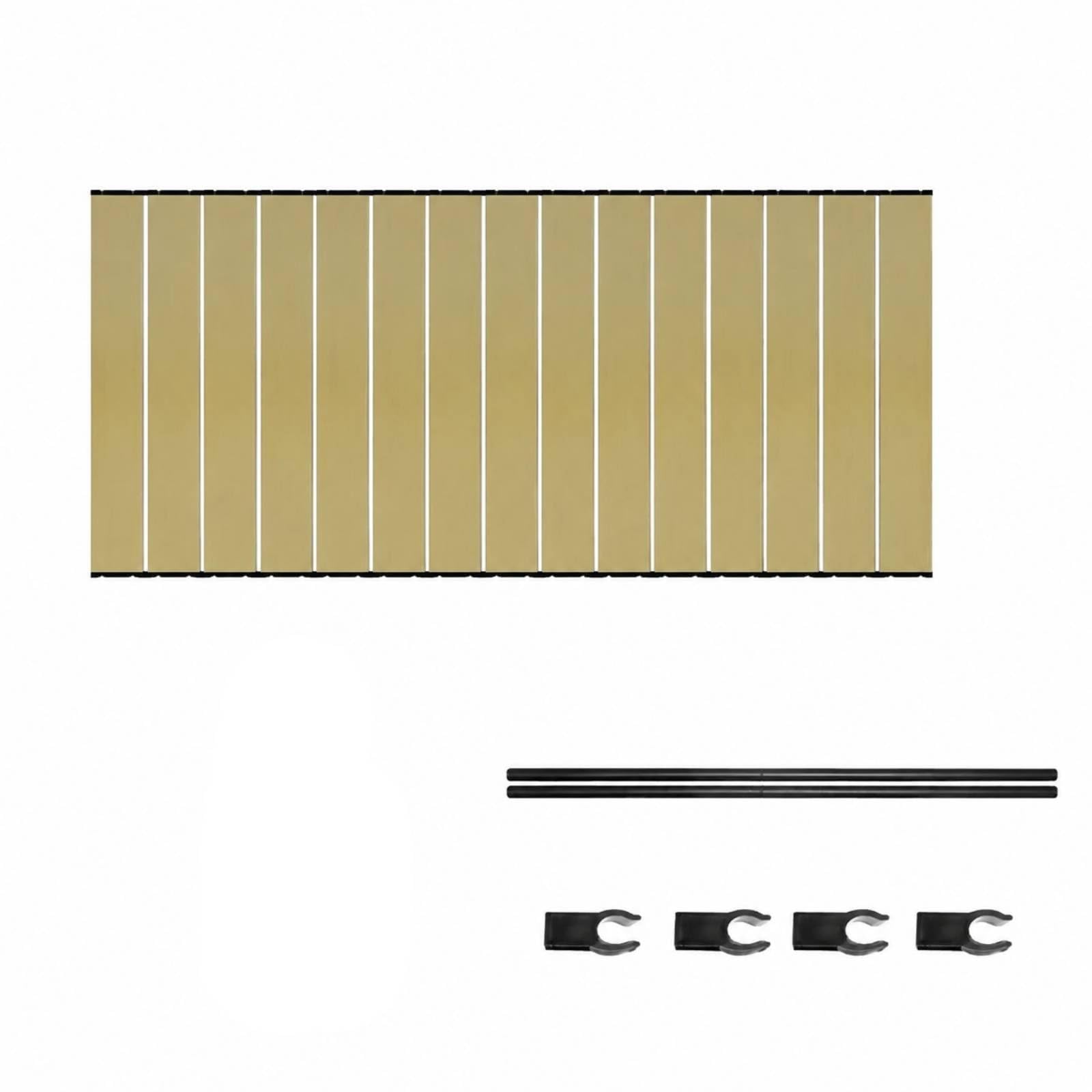 Tablero Mesa Camping Construcción Listones Estable Tapa Plegable con Clips Fijación Antislizan para Comidas Al Libre