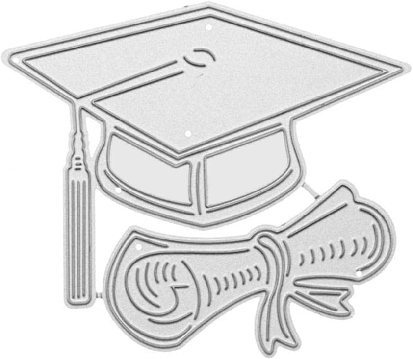 Graduation Cap for Card Making, Congratulations Graduation Cutting Dies Metal Template Molds for DIY Scrapbooking Photo Album Decorative Embossing Paper Dies for Card Making Templated