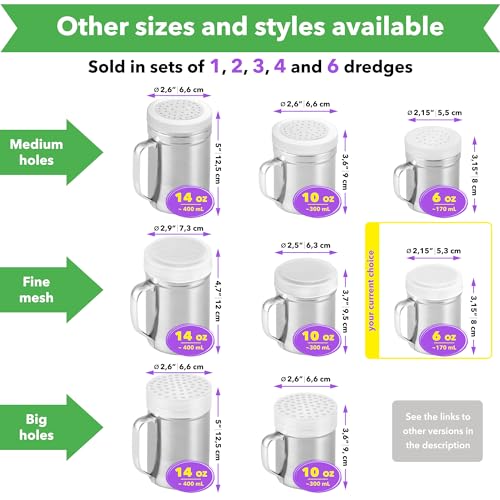 image for CUSINIUM Powdered Sugar Shaker Duster - With Handle - Cinnamon Shaker 