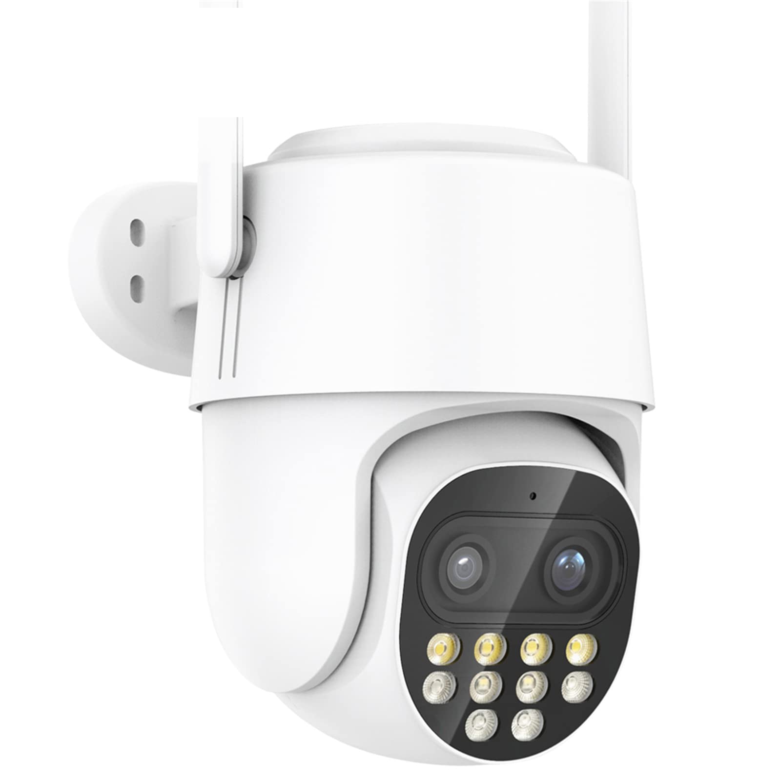 Cámara De Seguridad 2K para Exteriores, Cámara IP WiFi PTZ De 4MP, Lente Dual, Detección Humana Ai, Seguimiento Automático, CCTV, Visión Nocturna En Color, Conversación Bidireccional,with 64g Card