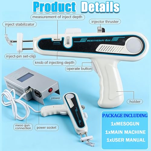 Injecteur de mésothérapie professionnel double mode contre le teint terne