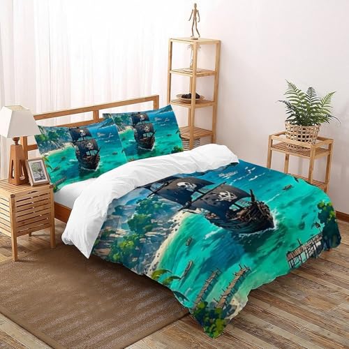 Housse de couette voile et navigation pour chambre d'enfant
