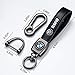 XTUPO for BMW Keyring, Leather Car Keychain Compatible with BMW 1 3 5 6 Serie X1 X3 X7 X5 X6 Z4 7 M Series, Leather Keychain Lanyard for Car Key Fob Holder, Black
