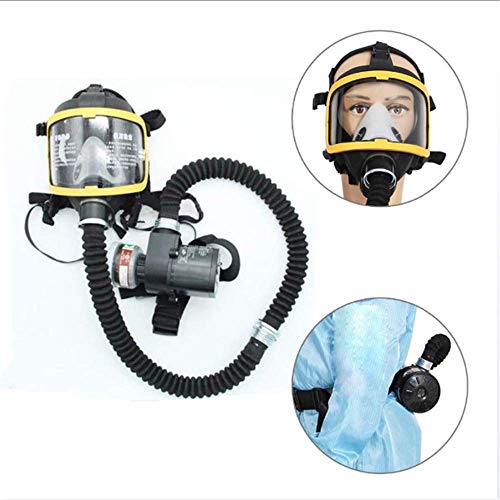 Maschera respiratoria integrale ad aria con filtri in silicone regolabili per verniciatura a spruzzo, saldatura e uso in laboratorio, garantisce una protezione costante del flusso respiratorio