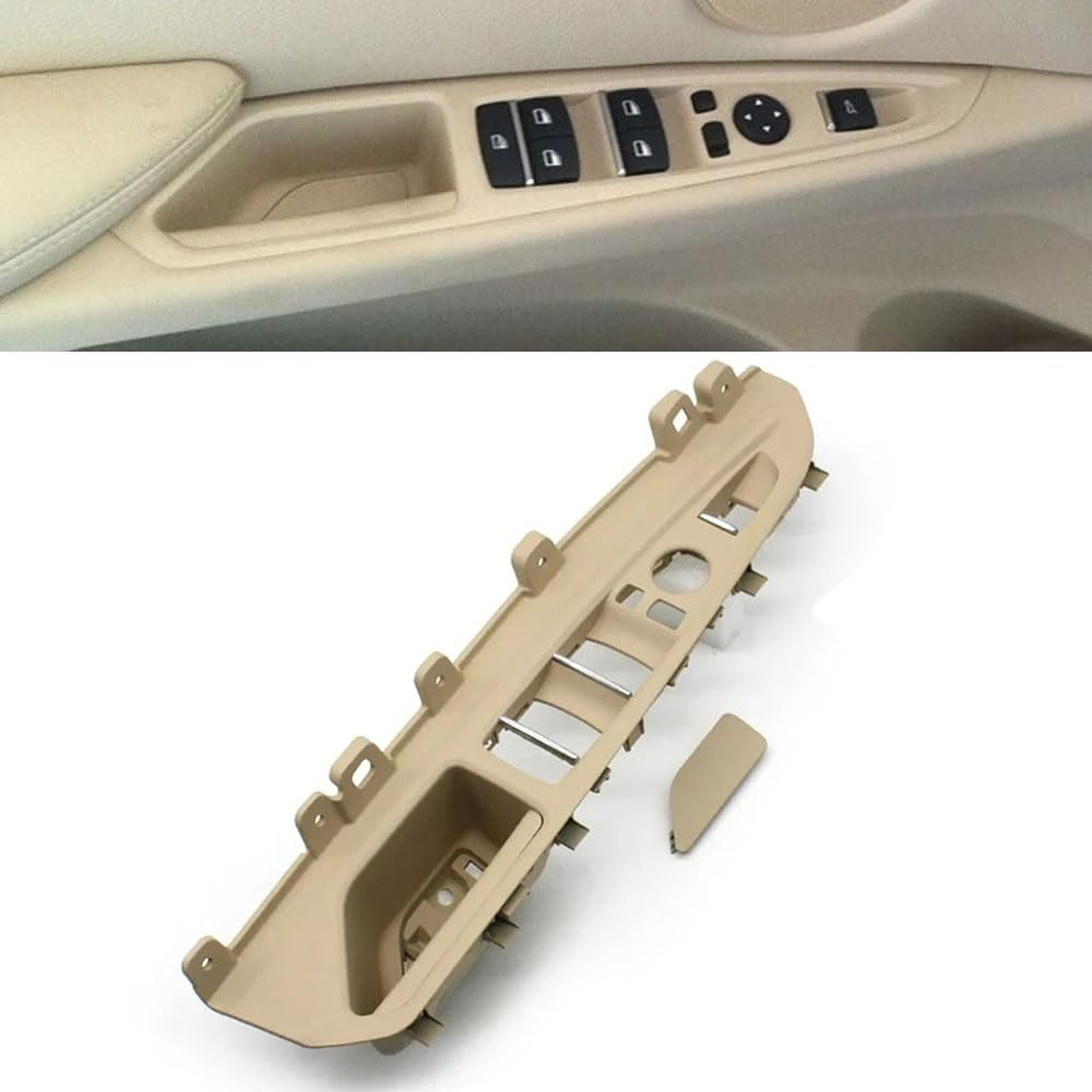 Window Lift Control Switch Cover, Black Interior Master Driver Door Cover Panel Trim Replacement for BMW X5 X6 F15 F16 F85 F86 2014-2018