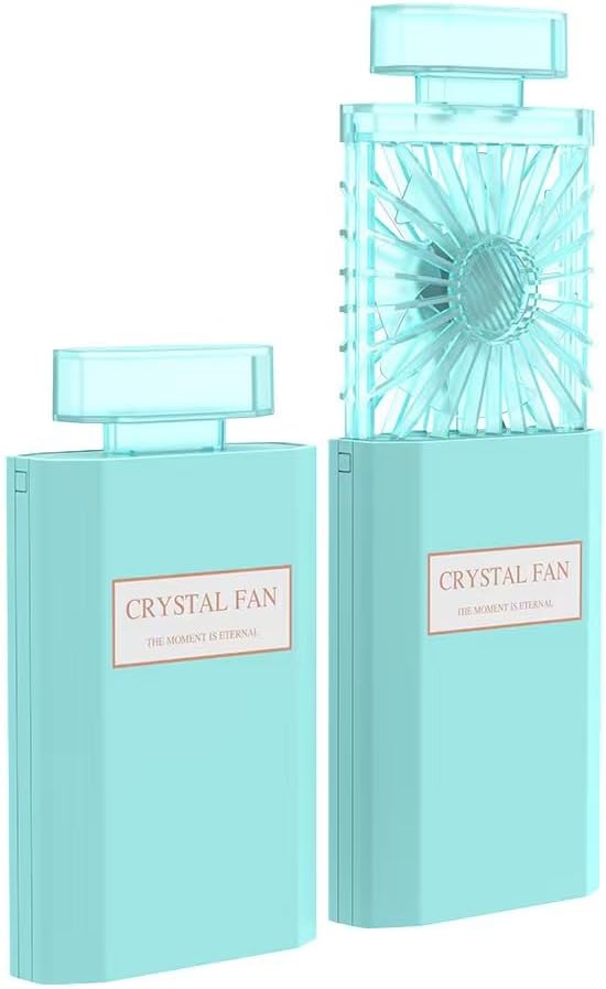 Portable Handheld Fan - 3 Wind Speeds Cool USB Aromatherapy Quiet Mini Personal Cooling for Travel/Hiking/Makeup/Concerts/Camping Essentials, Birthday Gifts for Women (Blue)