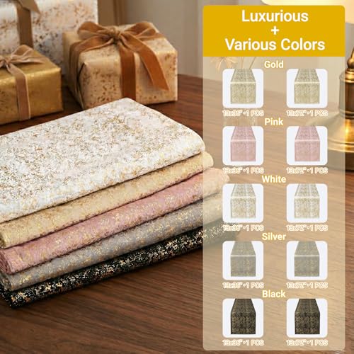 Q&J Fabric Co. Metallic Gold Foil Design Velvet Table Runner, 13 x 36 Inch by Q&J FABRIC CO. - Used condition - Image 7