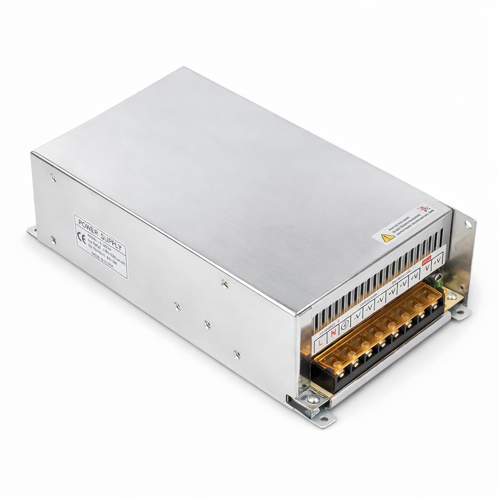 Jandei - Netzteil Transformator 110/220V AC auf 24V DC, Installationen für Pixel LED, Streifen oder Niederspannungsgeräte (24V-25A-600W-IP20)