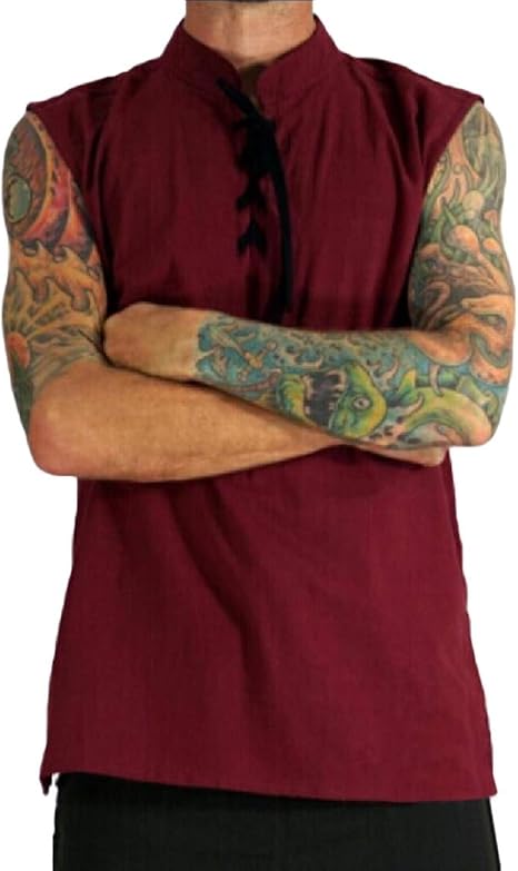 SOWTKSL Herren ärmelloses Hemd, Tank Tops, V-Ausschnitt ...