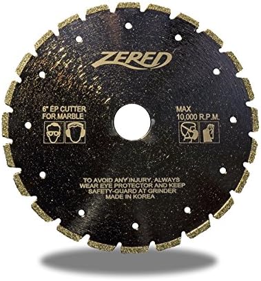 Zered J4EP5-V 5 in. Electroplated V - Slot Marble Blade For Angle Grinde