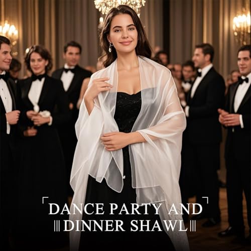 Women Silky Shawls And Wraps For Evening Dress Shimmer Iridescent Sheer Scarf Elegant Wrap Stole For Bridal Wedding2