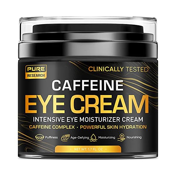 Caffeine-Eye-Cream-For-Anti-Aging-Dark-Circles-Bags-Puffiness-Great-Under-Eye-Skin-Face-Tightening-Eye-Lift-Treatment-For-Men-Women-17oz Caffeine Eye Cream For Anti Aging, Dark Circles, Bags, Puffiness. Great Under Eye Skin + Face Tightening, Eye Lift Treatment For Men & Women 1.7oz