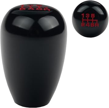 DEWHEL JDM Racing Type R Style 6 Speed 6MT Manual Gear Stick Shift Knob Compatible with Honda Civic Accord S2000 Acura Integra (Black)