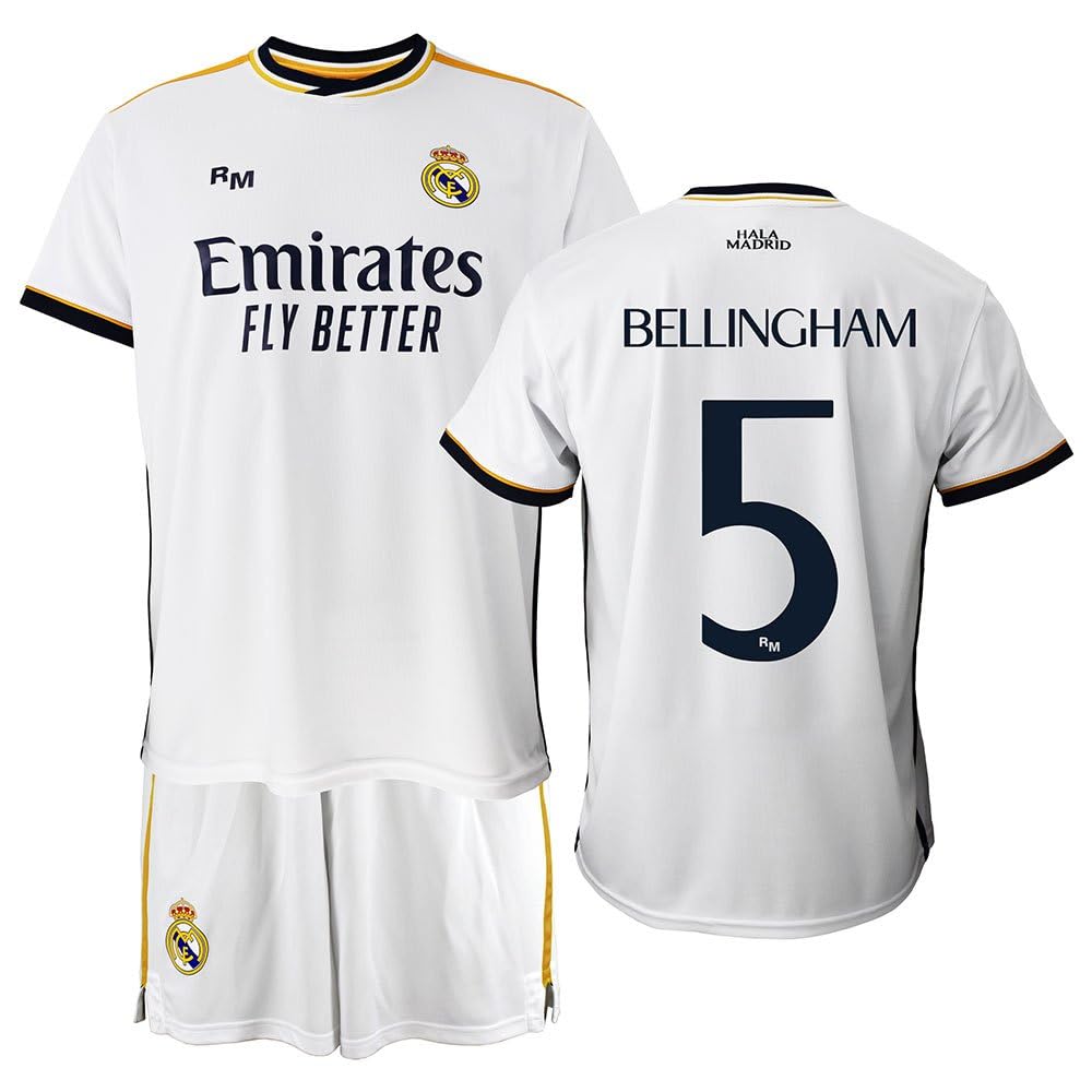 Real Madrid Boys Home Kit Set 2023-2024 - BELLINGHAM 5 - Official