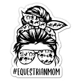 Equestrian Mom Sticker - 3" Laptop Sticker - Waterproof Vinyl for Car, Phone, Water Bottle - Horse M