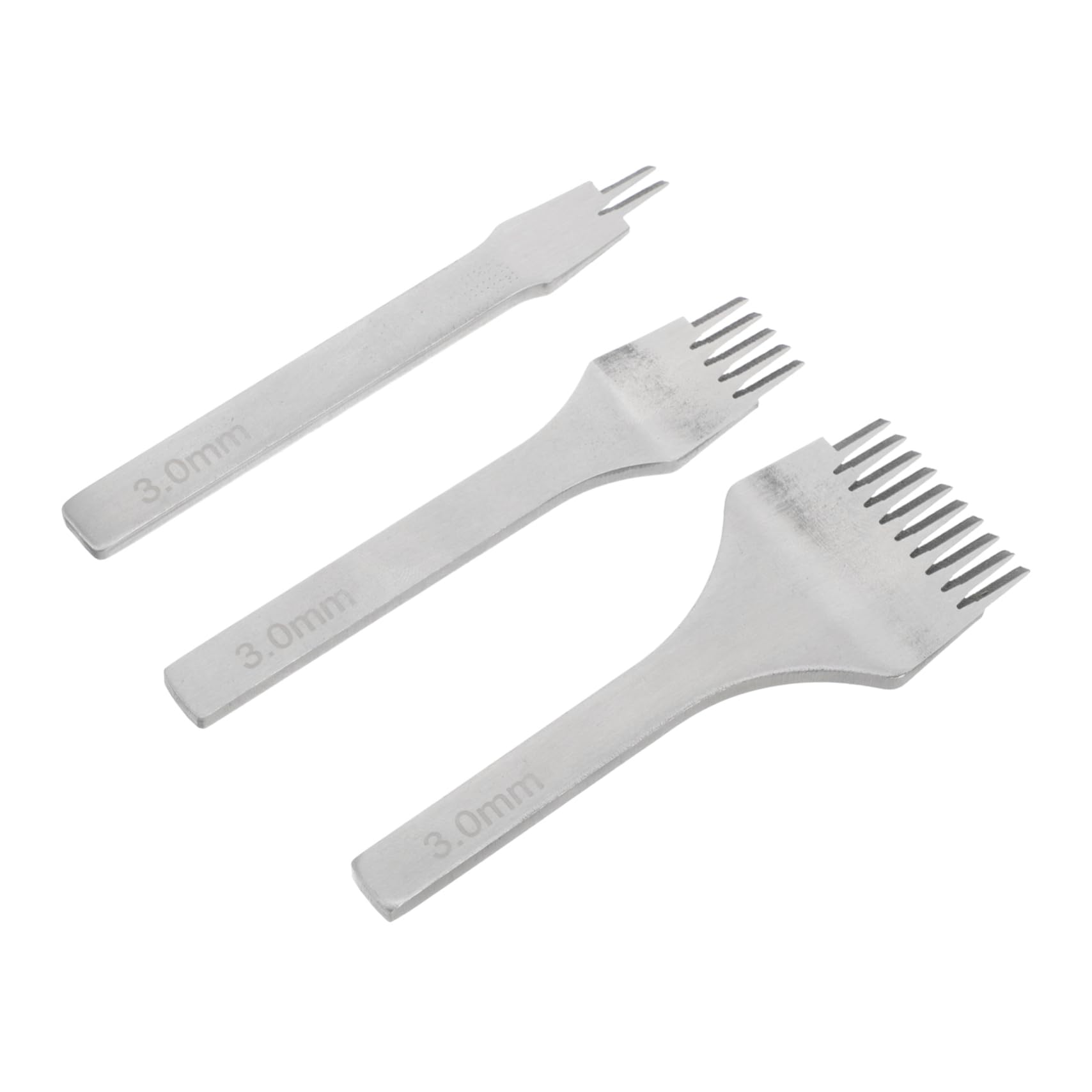 Uonlytech 3 Piezas Herramientas para Cuero Punzones para Coser Perforadora de Cuero para Manualidades Herramientas Multifunción para Perforar para DIY Proyectos