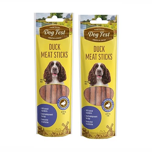 Image of Barkbutler x Dogfest Meat Sticks Duck, Dog Treat Combo Pack (45gx2)| Protein Packed, Made with Natural Ingredients|0% Artificial Flavours, Colours or Preservatives|Select Grade, for All Adult Breeds