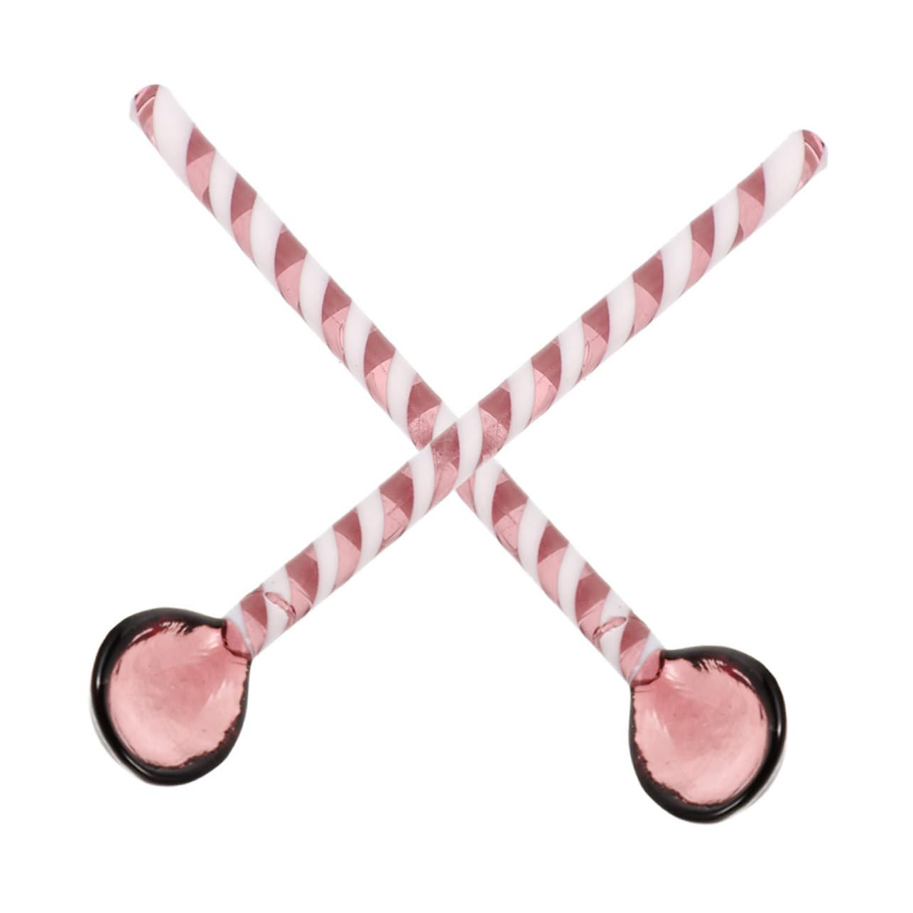 Garneck 2pcs Glass Coffee Spoons Stirring Spoons for Mixing Beverages Tea and Desserts Stylish Spiral Design for Home and Use