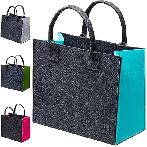 Erinnmy Filztasche Einkaufstasche mit Henkel,Shopping Bag aus Filz,Große Tragetasche,Einkaufskorb,Damen Henkeltasche Umhängetasche Cover