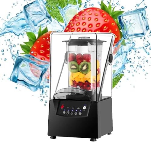 HCAUYNN Licuadora Comercial con Pantalla Insonorizada, Silenciosa para Batidos De 2200 W, Licuadora Profesional para Hielo De 2 L.