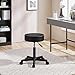 Yaheetech Rollhocker höhenverstellbar,Arbeitshocker Bürohocker 360° drehbar mit Rollen,Hocker Drehhocker 10 cm Dicke Polsterung 46-61.5 cm Sitzhöhe,Schwarz