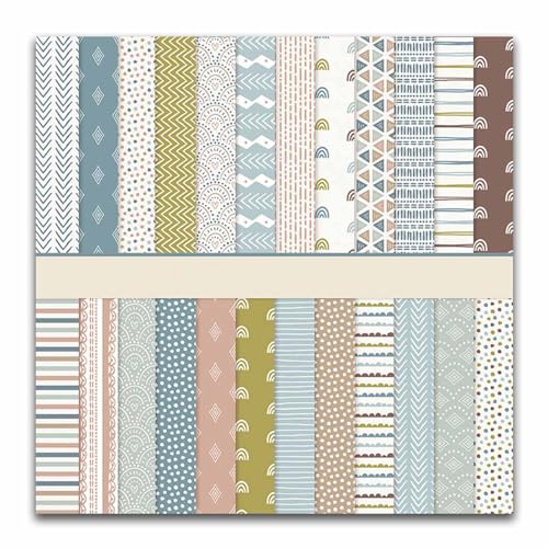 Scrapbook Papier 24 Blatt Decoupage Papier Block, 30,5x30,5 cm Doppelseitiges Scrapbooking Papiere, MerwDeeyt Scrapbook Bastelpapier Dekorpapier für DIY Fotoalbum, Kartenherstellung
