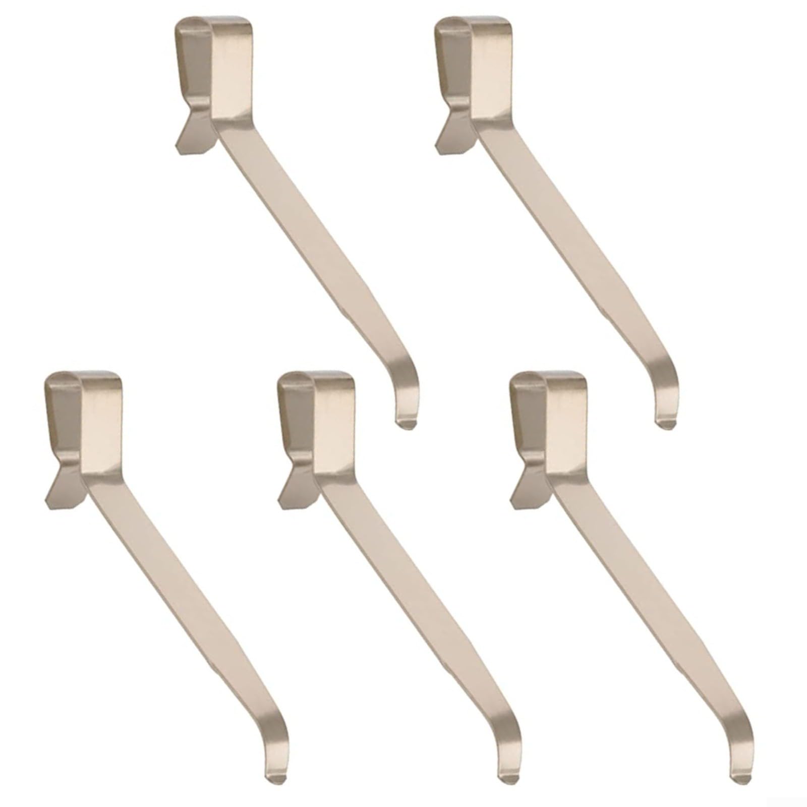 Confezione da 5 piastre di spinta a molla in metallo per copertura di controllo dello sciacquone Geberit, compatibile con i modelli 127.000 130.000 140.300, parte di ricambio dorata, 38 x 5 mm, per