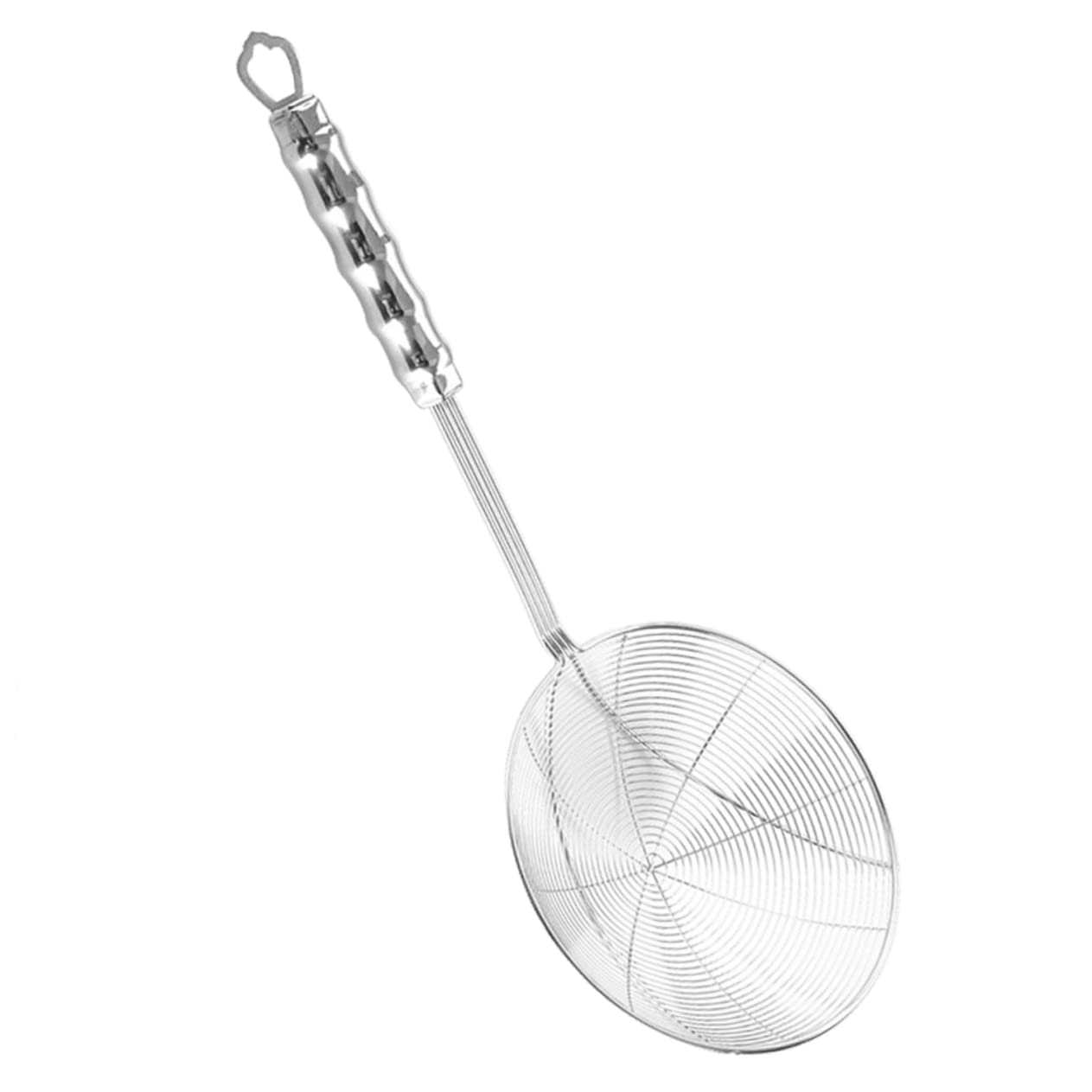 Hemobllo Stainless Steel Long Handle Strainer Colander Food Serving Skimmer for Kitchen Restaurant and Home Use Ergonomic Design Resistant for Cooking Vegetables