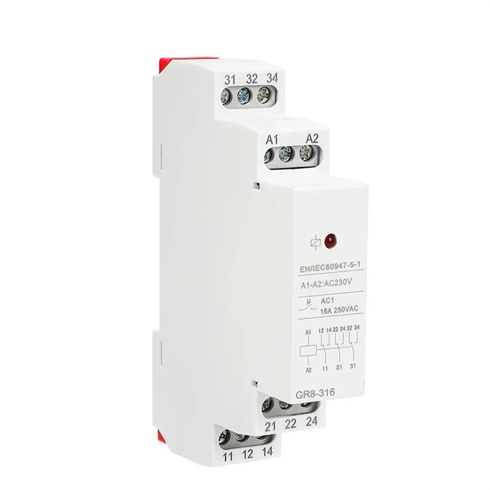 GR8 AC110V 230V Relè 8A 16A SPDT Interruttore relè elettronico 1 pz(ACDC110V,GR8-208)