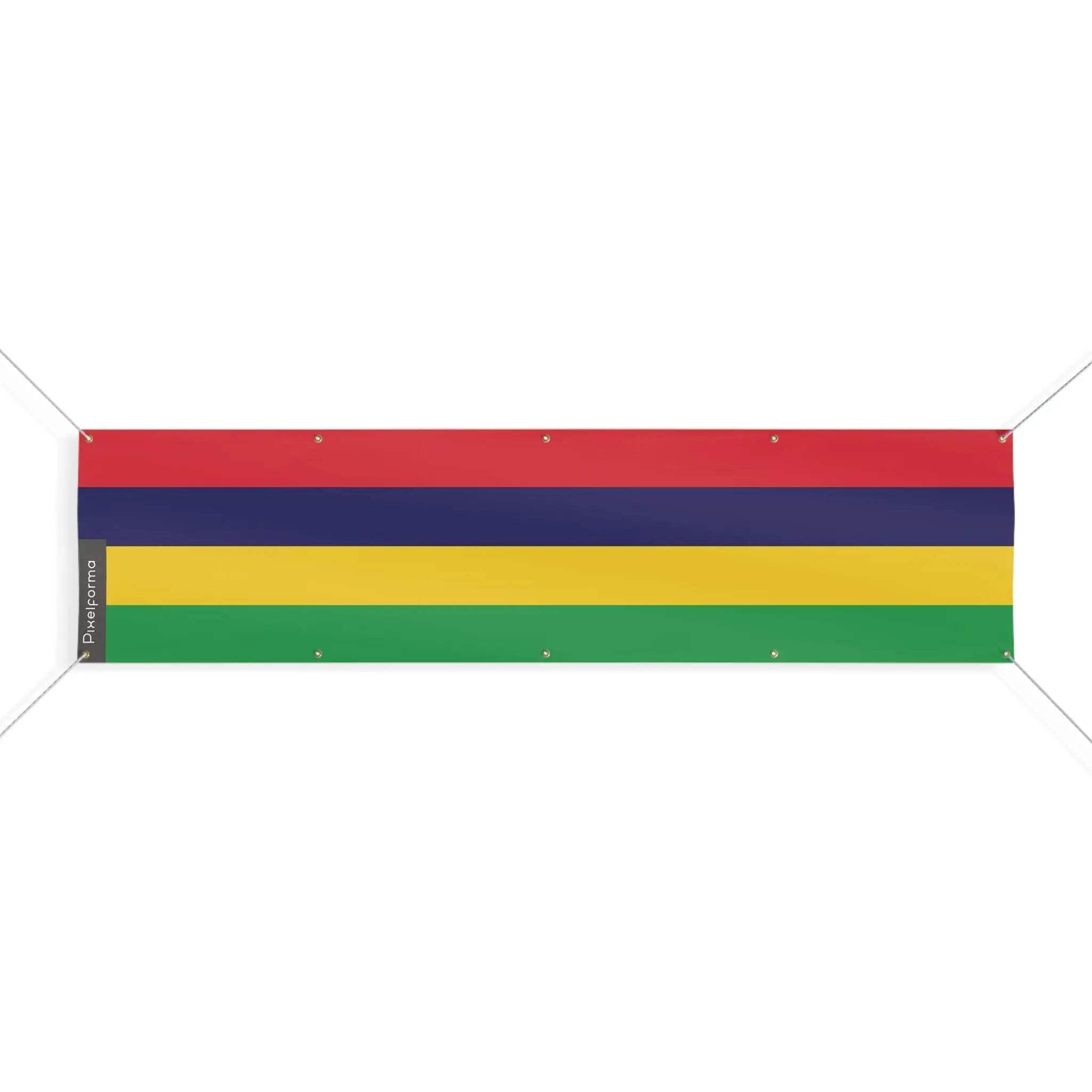 Drapeau de Maurice 140x560 pavillon géant extérieur mât 10 oeillets - 4
