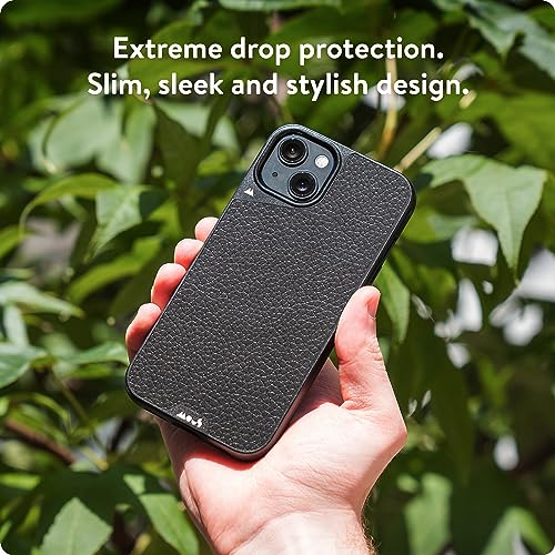 Mous for iPhone 15 Plus Case MagSafe Compatible, Limitless 5.0, Black Leather, Protective iPhone 15 Plus Case - Image 2