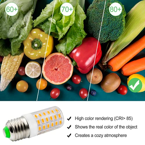 ASAIHKUN E27 LED 7W Warm White Super Bright Equivalent to 60W 70W ES Edison Screw Light Short Size Cylinder Compact Corn Bulb AC 100-265V Energy Efficient Ceiling Fan Light Non-Dimmable (Pack of 2) - Image 4