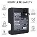 LC-E10E Quick Charger for Canon: LP-E10 LC-E10 LC-E10C Compatible Battery EOS 1100D 1200D 1300D 1500D 2000D 3000D 4000D kiss X50 X70 X80 X90 Rebel T3 T5 T6 T7 T100 DSLR Digital Camera (Black)
